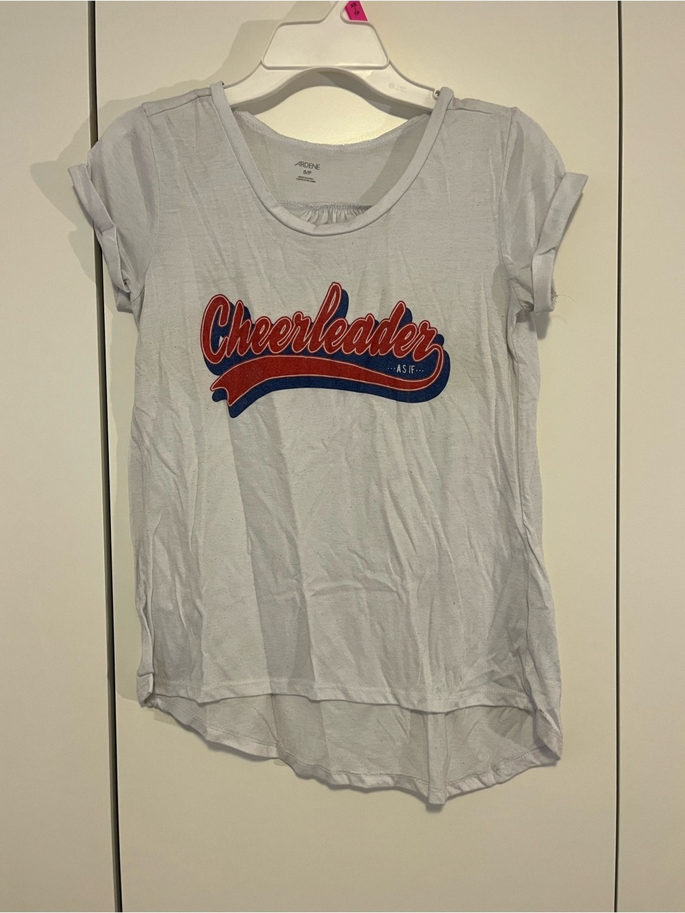 Ardene White Crewneck T-shirt with Subtle Neckline Logo